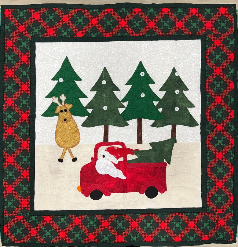 Santa's Tree, Mini Wall Hanging