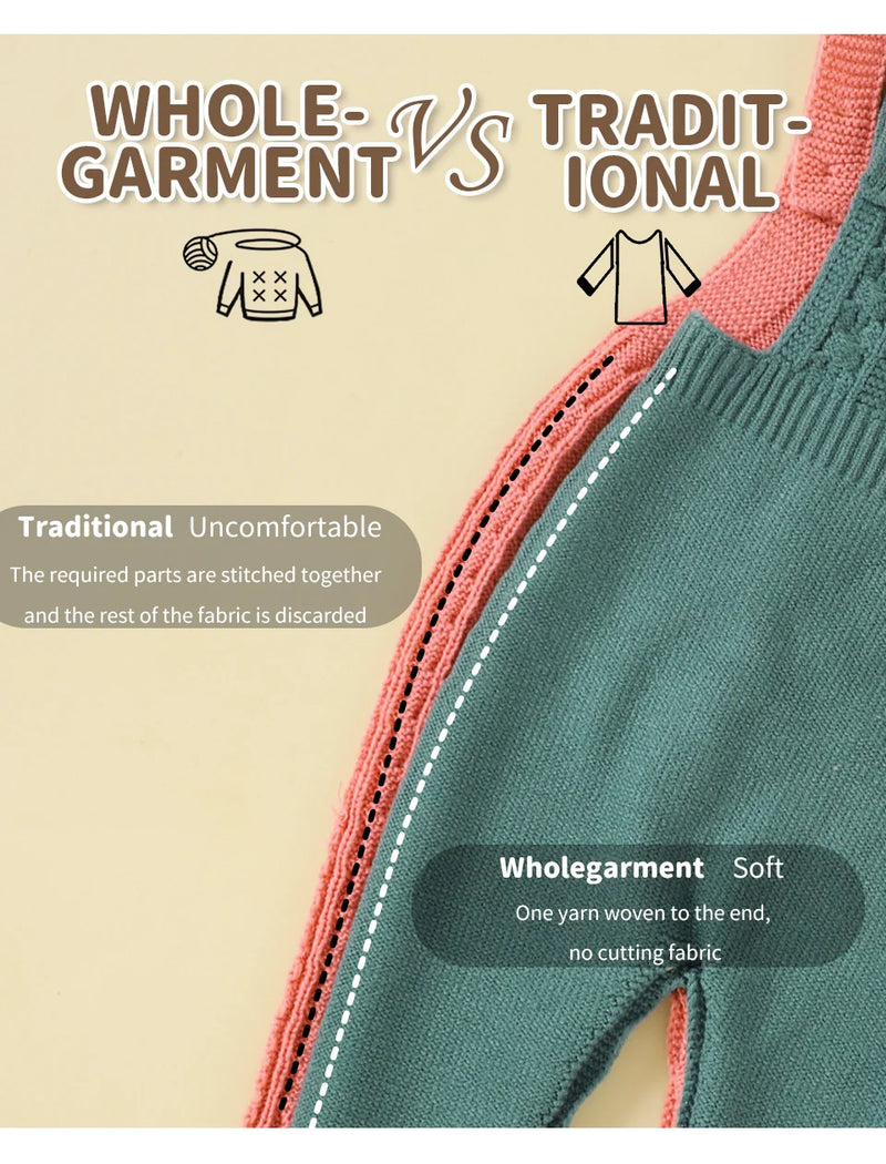 Baby Rompers Hats Clothing Sets 0-18m Fashion Solid Color Knitted Newborn Infantil Boys & Girls Jumpsuits Playsuits Outfits 2pcs