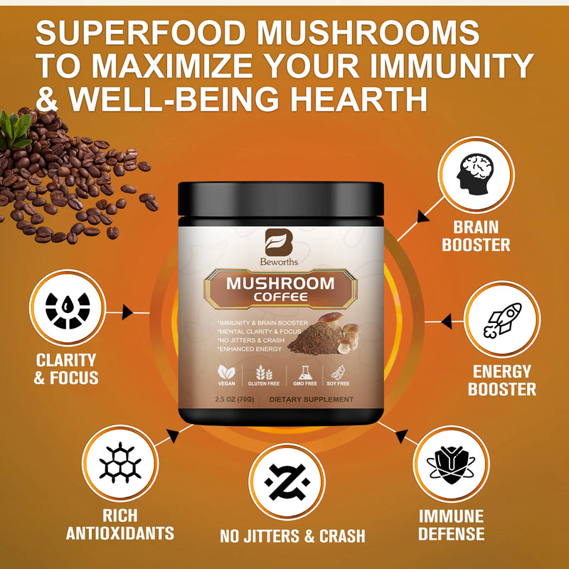 BWEORTHS Mushroom Coffee Health Boost