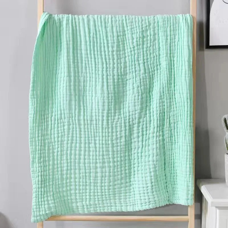 Baby Swaddle Blanket Muslin Newborn Wrap for Child Kids Boys Girls Bath Towel Infant Solid Soft Cotton Stroller Cover 105*105cm