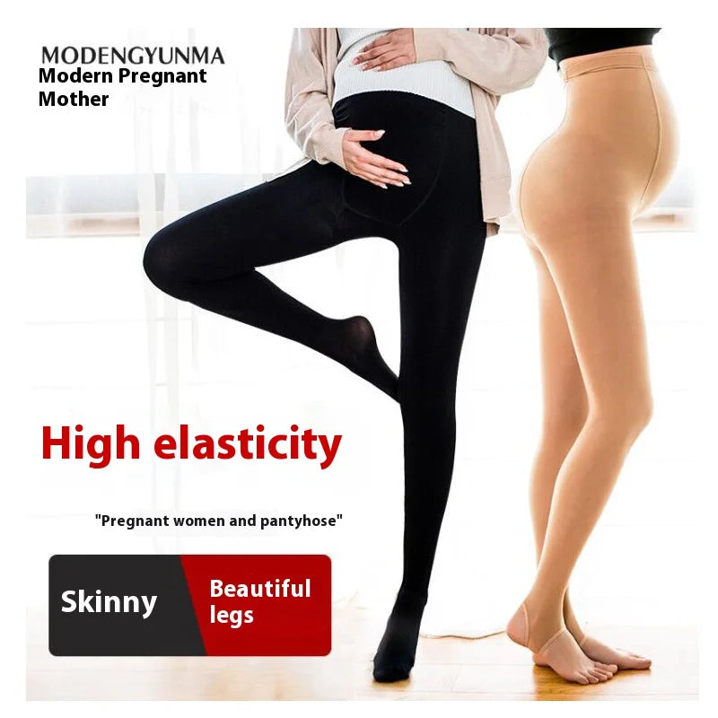 Maternity Stockings Large Size Adjustable Anti-Hooking Spring, Fall and Summer Pantyhose Bottoming Socks Women's Bottoming Pants