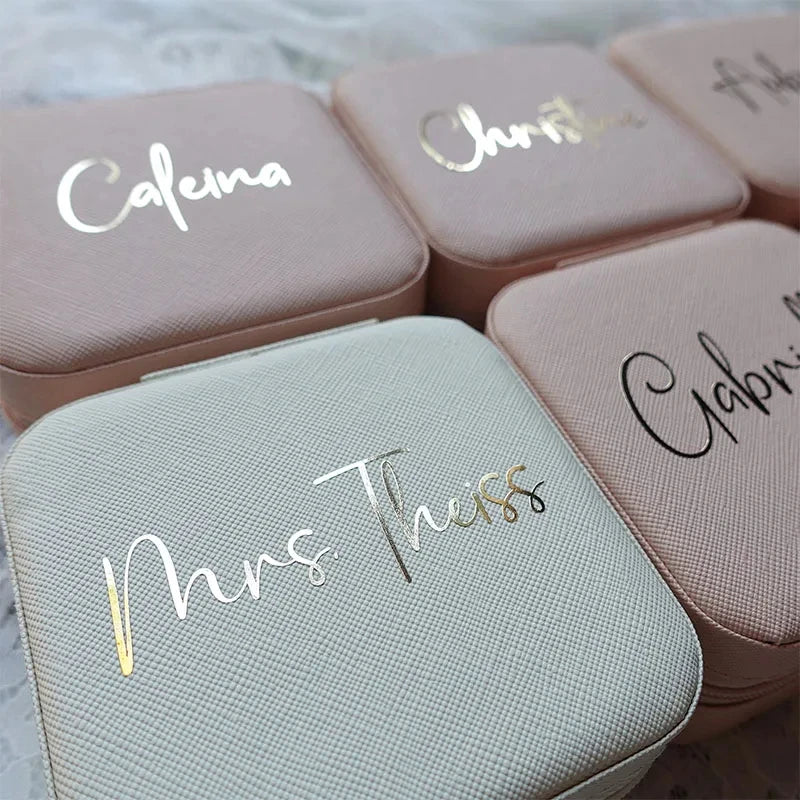 Personalized Bridesmaid Gifts Bachelorette Party Gift Travel Jewelry Case Wedding Gifts Hen Party Gifts Birthday Favor For Her