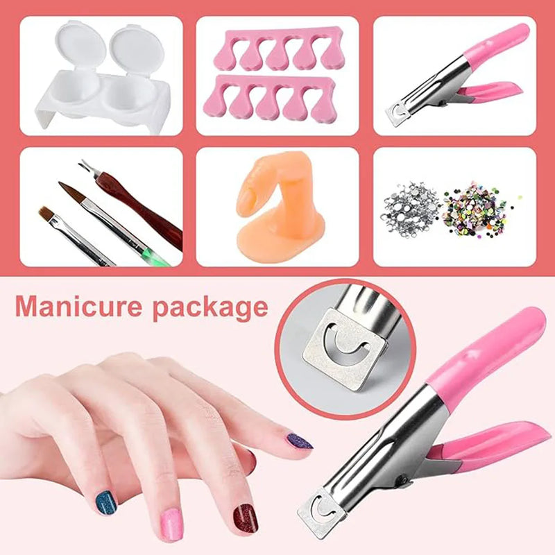 Acrylic Nail Kit Acrylic Powder With Acrylic Liquid For Gel Nails With UV Lamp For Gel Nails Set DIY Gifts For Women