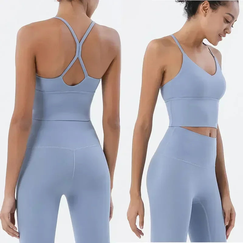 Sportswear Woman Gym Sports Bra and Leggings Woman 2 Piece Set Outifit Naked Feeling Female Fitness Clothing Women' Tracksuit