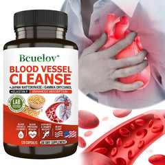 Vascular Cleanser Capsules – 120 Count | Supports Healthy Blood Flow, Lowers Cholesterol & Promotes Cardiovascular Health