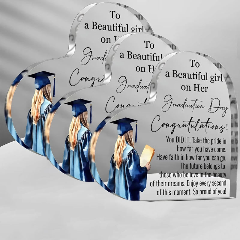 1pc Inspirational Graduation Gift, High School College Masters Degree Doctorate Graduation Gift, Acrylic Keepsake Gift
