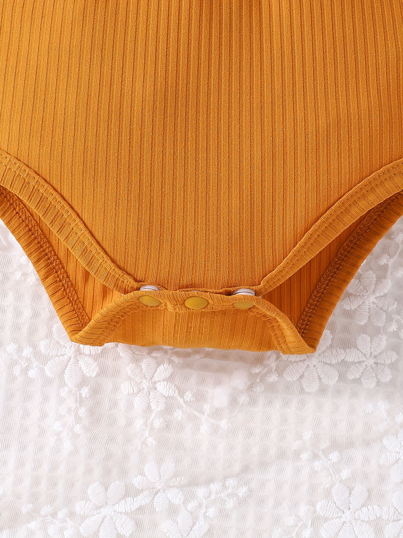 Adorable Infant Girls Spring/Autumn Clothes Set with Bow, Long-sleeved Triangle Romper and Trousers