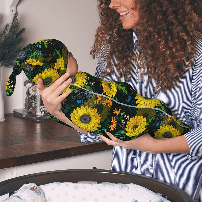 Butterfly Green Flower Newborn Swaddle Blanket Baby Swaddle Blankets Wrap Receiving Soft Stretchy Sack with Beanie Hat Sets Gift for Infant Boy Girl