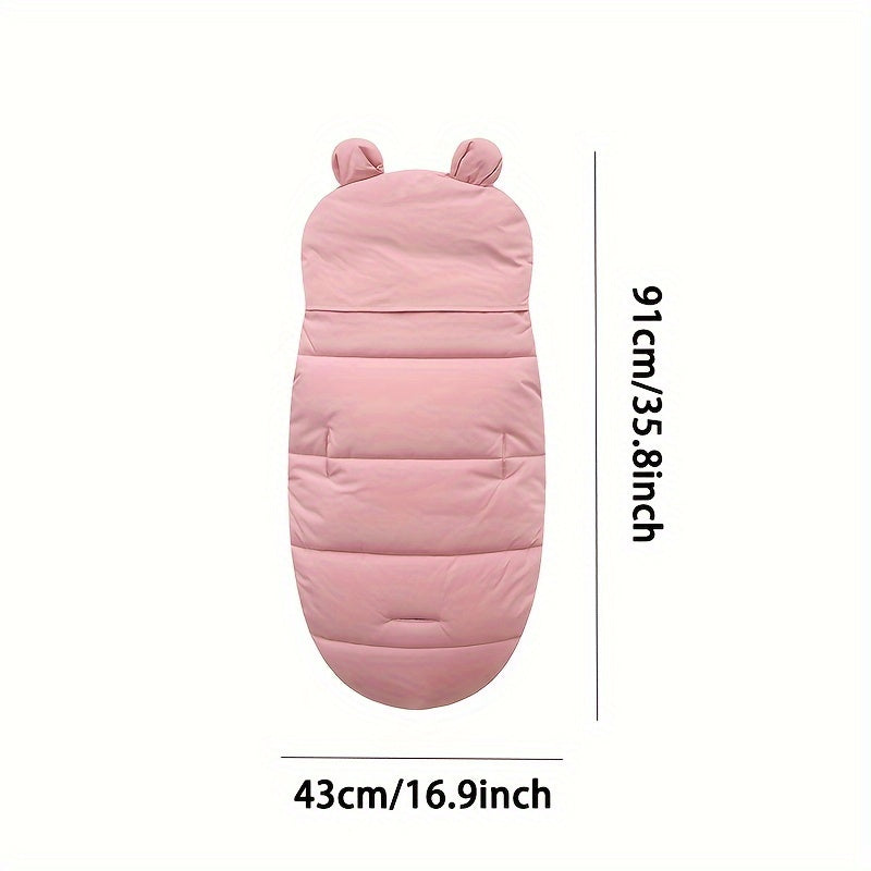 1pc Cozy Fleece-Lined Youngsters Swaddle Wrap - Thick, Warm Winter Parcel Bag with Soft Fur Collar for Youngsters & Youngsters - Windproof, Anti-Startle - Perfect for Outdoor Activities like Fishing - Polyester, Available in