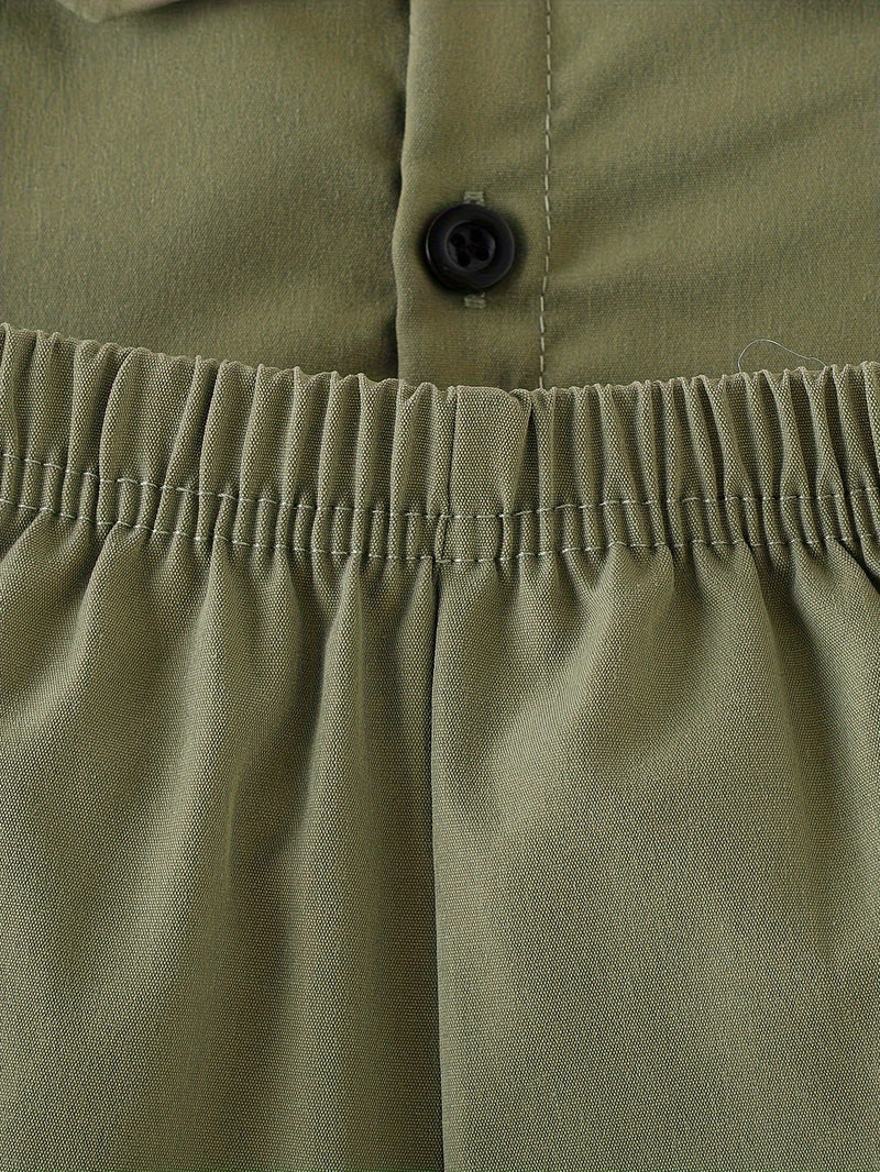 3pcs Infant & Toddler's Street Style Outfit, Casual Vest & Letter Print T-shirt & Cargo Pants, Baby Boy's Clothes