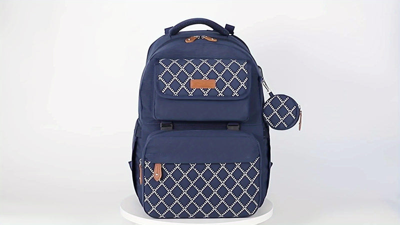 7.66gal-11.89gal Expandable High Quality Diaper Backpack for 2 Kids/Twins - TSA-Approved Large Baby Bag with Removable Crossbody Bottle Bag, Multiple Compartments & Padded Straps, Stylish Black Polyester Gift for Moms & Dads,