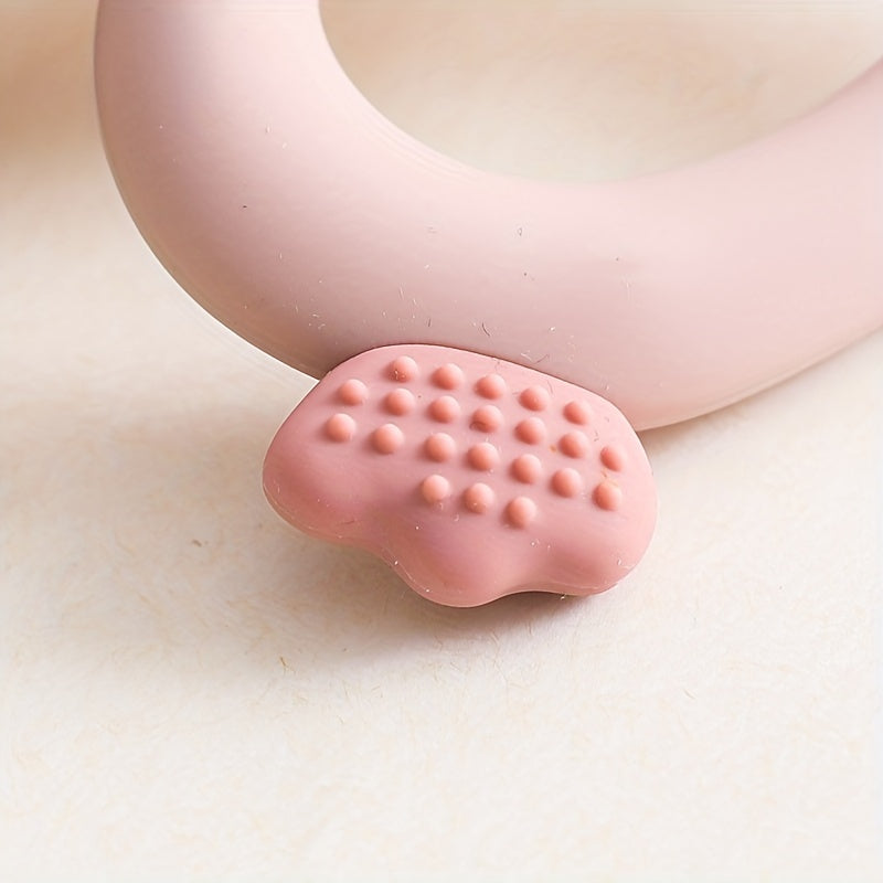 1pc Baby Teether Duck Shape Infant Silicone Teething Toy Can Be Boiled And Bitten Toy Christmas, Halloween, Thanksgiving Day Gift