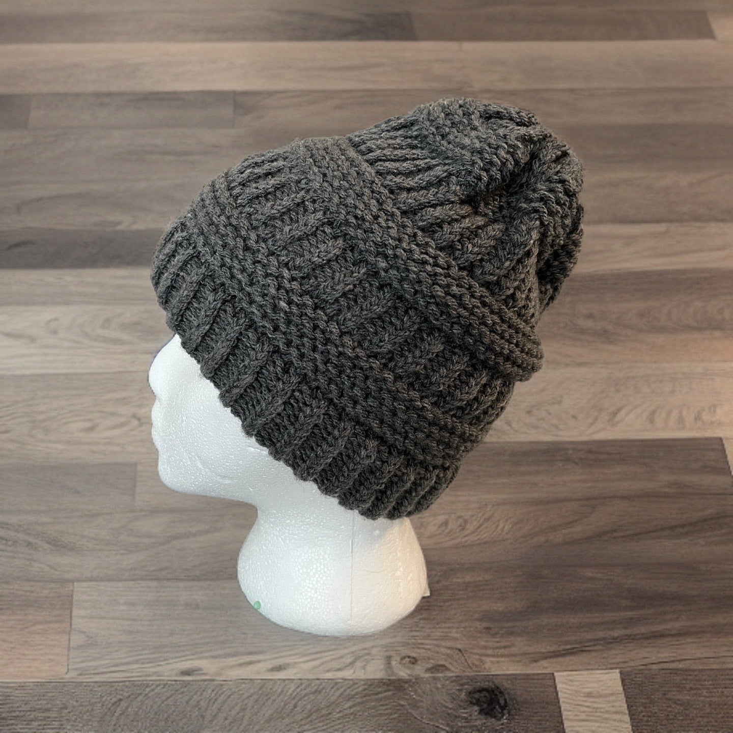 Toboggan, Loomed, Textured, Grey