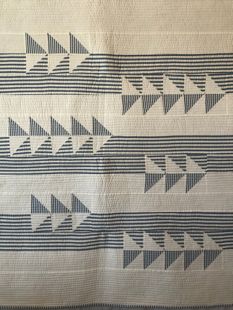 Quilt, Throw, Sailing Ships 38x46