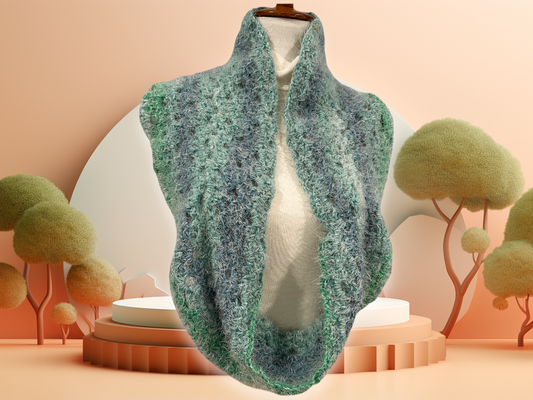 Cowl, Infinity Scalloped Edge